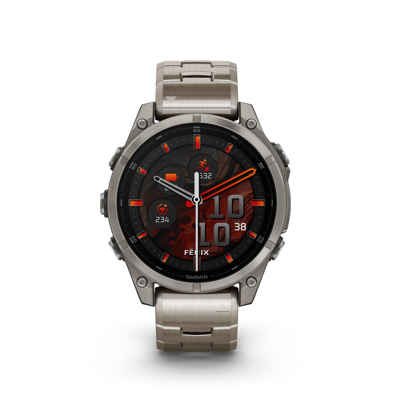 Garmin Fenix 8 – 47mm, AMOLED Sapphire, Titanium Strap 010-02904-41 Additional Silicone Strap Supplied
