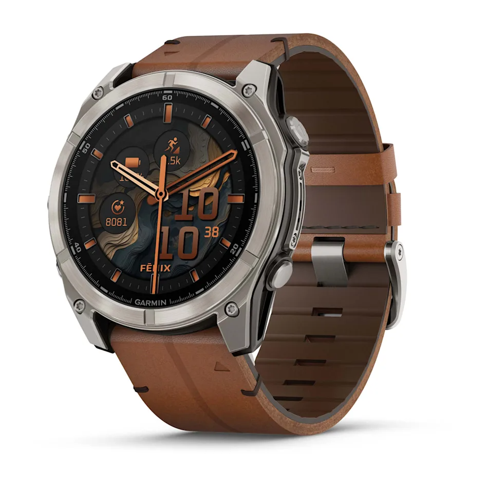 Garmin Fenix 8 – 51mm, AMOLED Sapphire, Leather 010-02905-41 Additional Silicone Strap Supplied